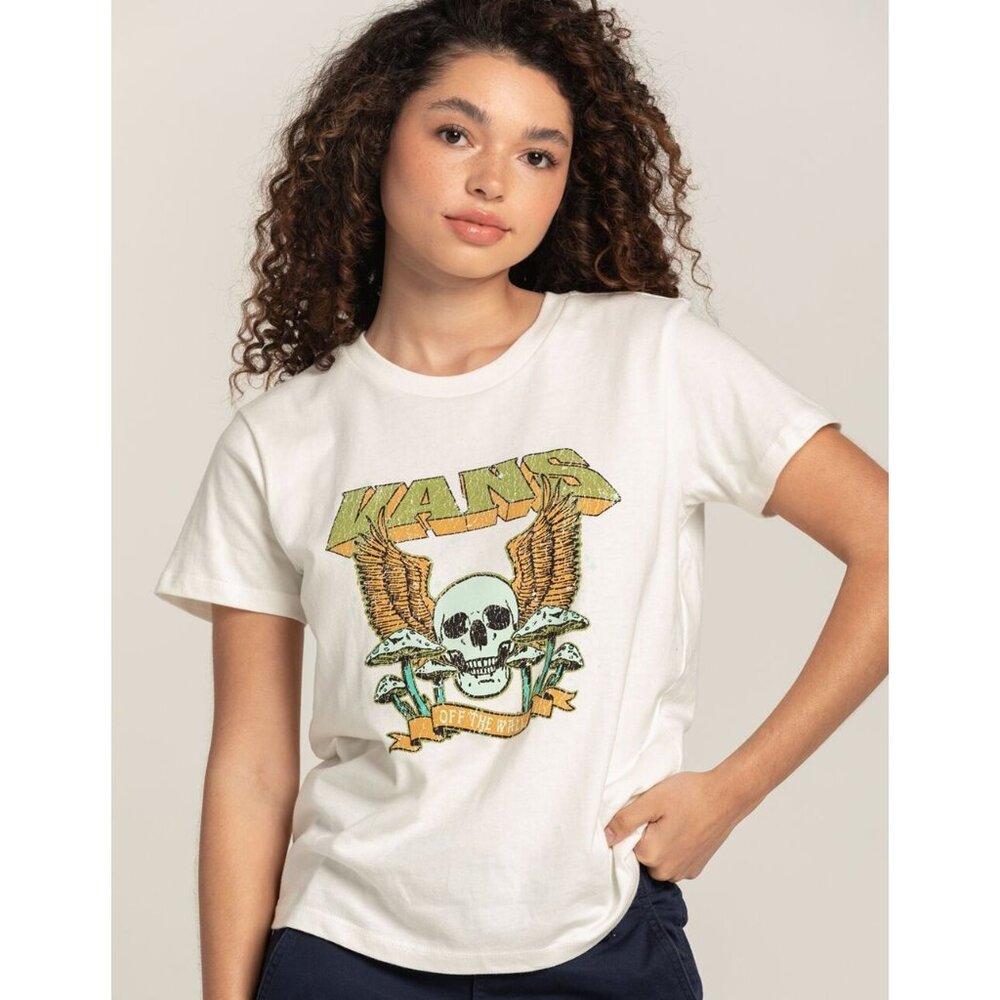 VANS Summer Tour Crew Tee Women's size X-Large Skull & Wings